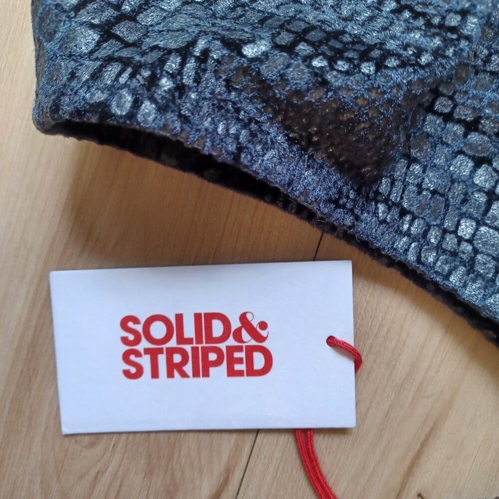 Solid & Striped Claudia One Shoulder Textured One Piece Blackout M NWT - Picture 8 of 11